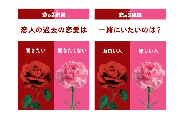 恋の2択にシール投票で参加