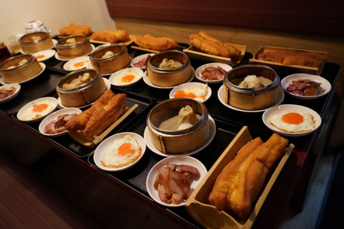 中華料理の朝食