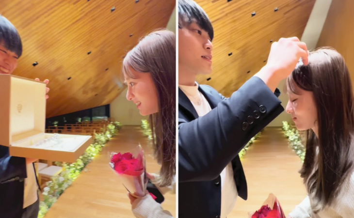 プロポーズ成功の瞬間