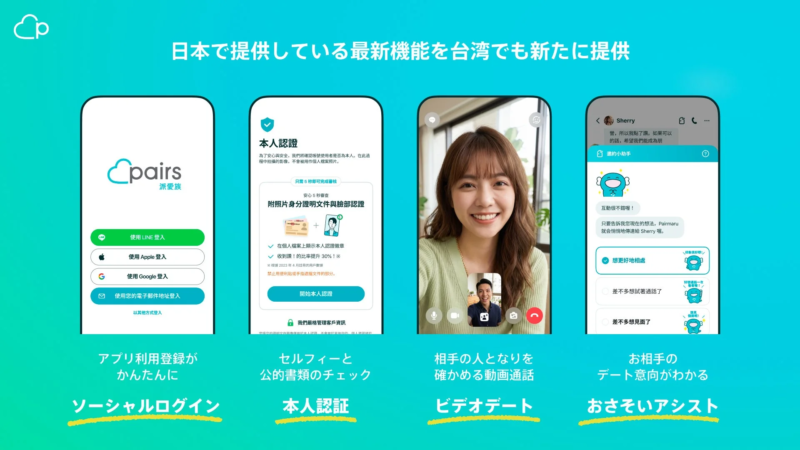 台湾で提供される新機能の紹介