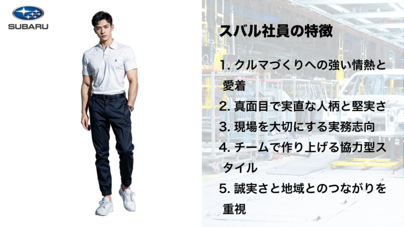 スバル社員の特徴