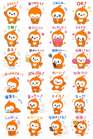 「コンパくん」LINEスタンプ(第1弾)
