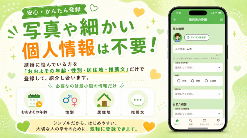 安心・かんたん登録画面