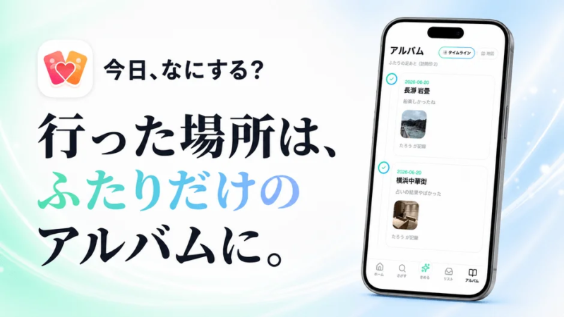 行った場所は、ふたりだけのアルバムに。