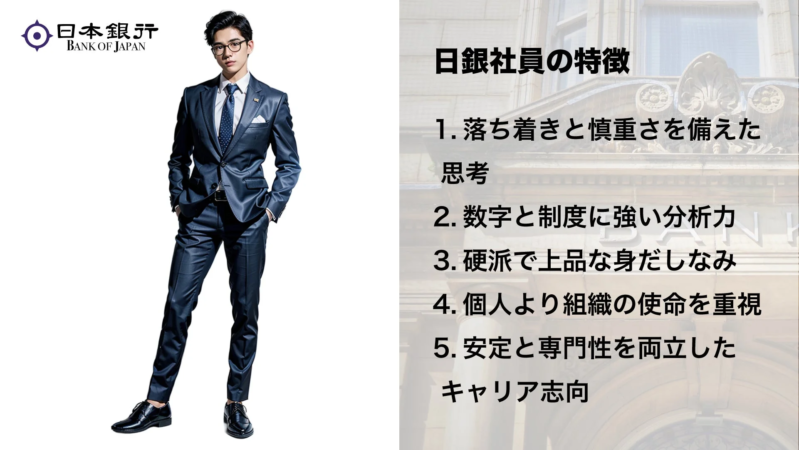 日本銀行社員の特徴