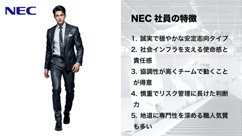 NEC社員の特徴