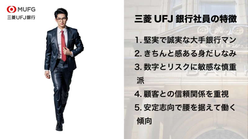三菱UFJ銀行社員の特徴