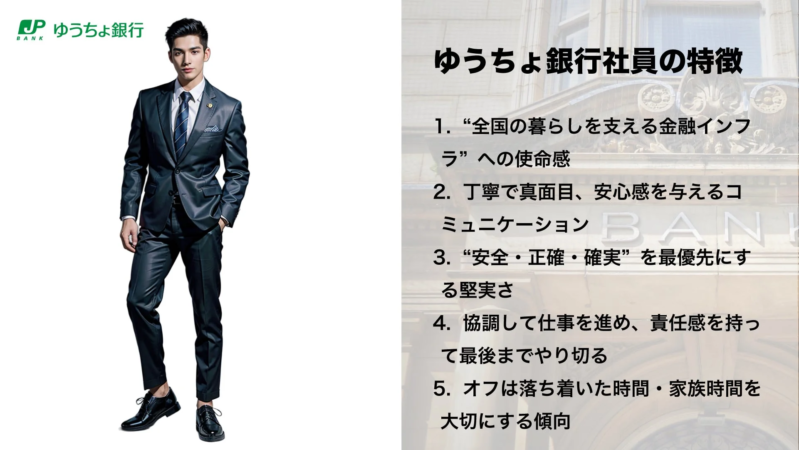 ゆうちょ銀行社員の特徴