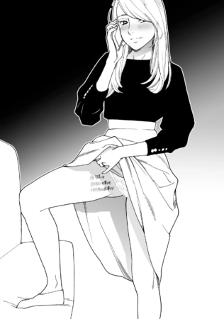 警告文付き女性