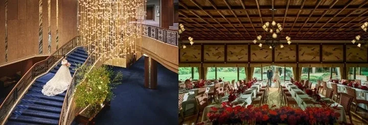 明治記念館の建物と庭園