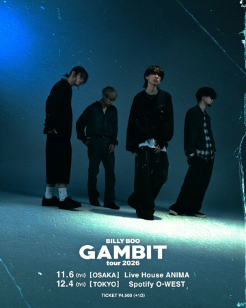 BILLY BOO GAMBIT tour 2026告知ポスター