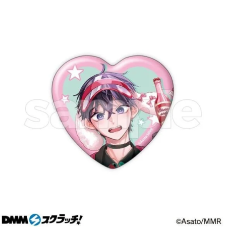 D賞 ホログラムハート缶バッジ1