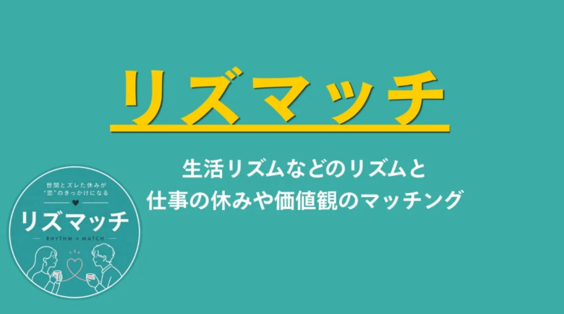 「リズマッチ」のロゴと説明