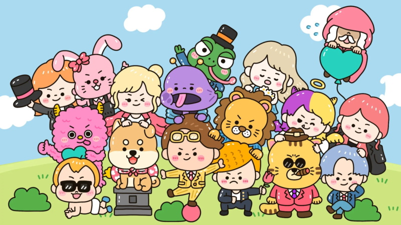 多様なキャラクターの集合イラスト