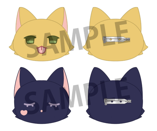 仲良し☆猫ぬいバッジ２種セット