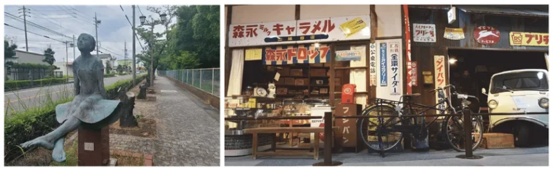 アート作品が並ぶ街並みやレトロな博物館が会場となります