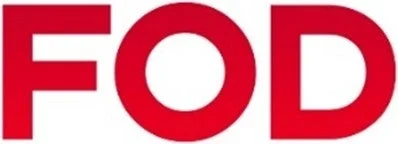 白い背景に赤色で「FOD」という文字が大きく表示されたロゴ