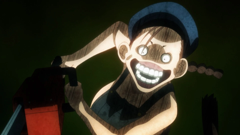 狂気に満ちた笑顔のキャラクター