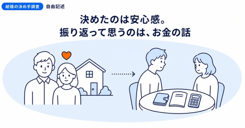 結婚の決め手調査 自由記述