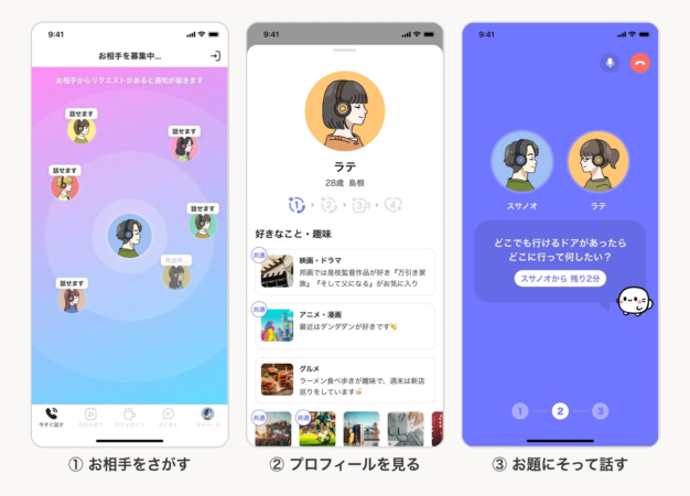 ボイステップのアプリ画面イメージ